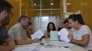 Reunión de representantes de AVANZAX con IU en Málaga